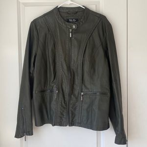 Dark Green Leather Jacket